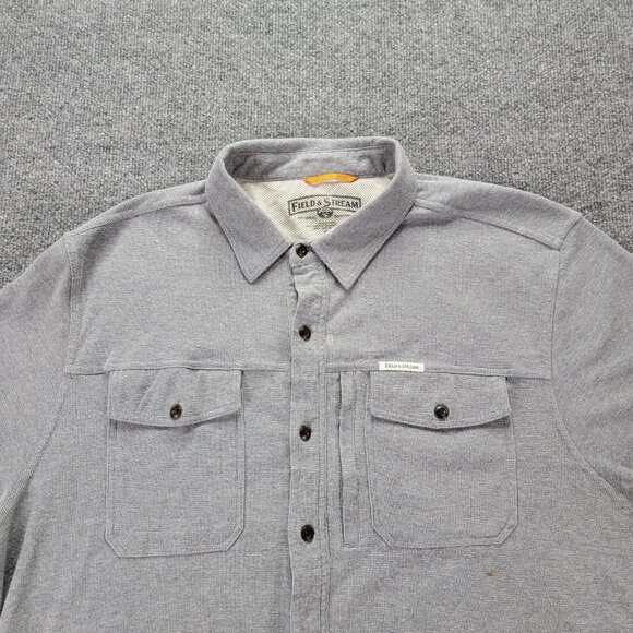 Field & Stream Shirt Mens‎ 2XL Gray Short Sleeve Button Up Outdoor Hiking Casual - Picture 2 of 8